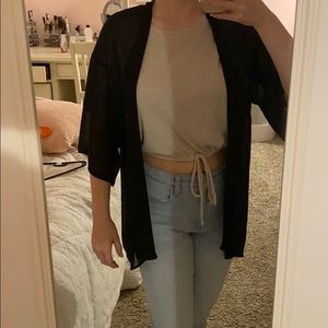 Sheer black cardigan